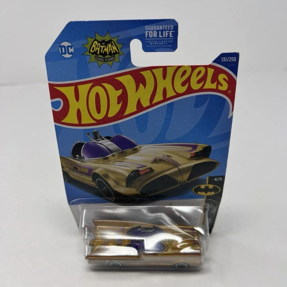 Hot Wheels 2022 TV Series Batmobile Gold #131 Batman 4/5 Die Cast Collector Car